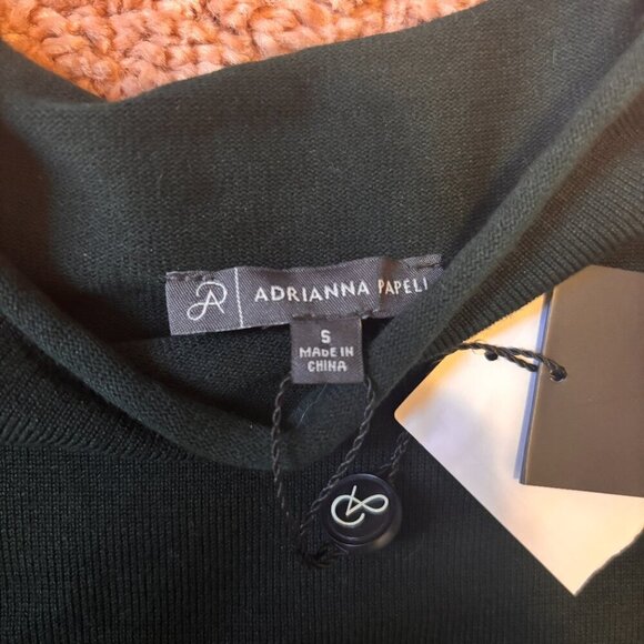 Adrianna Papell Women’s Mock Neck Step Hem Sweater (Hunter Green) Size Small NEW - Picture 5 of 8